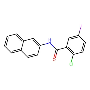 2-Chloro-5-iodo-N-naphthalen-2-yl-benzamide structure