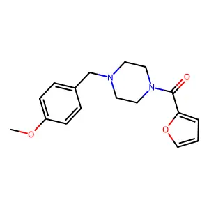 Furan-2-yl-[4-[(4-methoxyphenyl)methyl]piperazin-1-yl]methanone structure