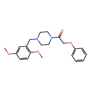 1-[4-[(2,5-Dimethoxyphenyl)methyl]piperazin-1-yl]-2-phenoxyethanone structure