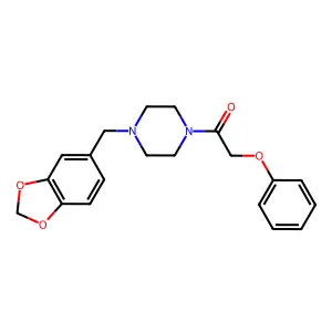 1-[4-(1,3-Benzodioxol-5-ylmethyl)piperazin-1-yl]-2-phenoxyethanone structure