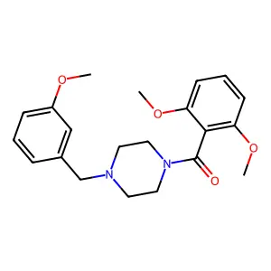 (2,6-Dimethoxyphenyl)-[4-[(3-methoxyphenyl)methyl]piperazin-1-yl]methanone structure