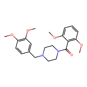 [4-(3,4-Dimethoxybenzyl)piperazin-1-yl](2,6-dimethoxyphenyl)methanone structure