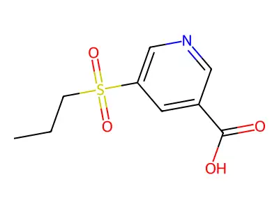 5-(Propylsulfonyl)nicotinic acid structure