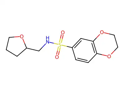 N-(oxolan-2-ylmethyl)-2,3-dihydro-1,4-benzodioxine-6-sulfonamide structure