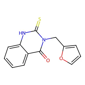3-((Furan-2-yl)methyl)-2-sulfanyl-3,4-dihydroquinazolin-4-one structure