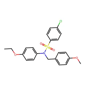 4-chloro-N-(4-ethoxyphenyl)-N-[(4-methoxyphenyl)methyl]benzenesulfonamide structure