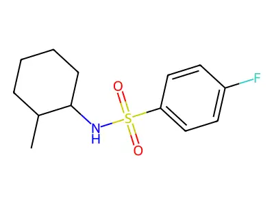 4-fluoro-N-(2-methylcyclohexyl)benzenesulfonamide structure