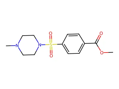 Methyl 4-[(4-methyl-1-piperazinyl)sulfonyl]benzoate structure