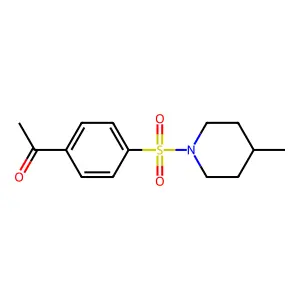 1-{4-[(4-Methylpiperidin-1-yl)sulfonyl]phenyl}ethan-1-one structure