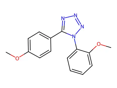 1-(2-Methoxyphenyl)-5-(4-methoxyphenyl)tetrazole structure