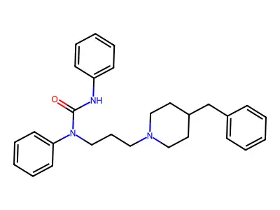 Urea, N,N'-diphenyl-N-(3-(4-(phenylmethyl)-1-piperidinyl)propyl)- structure