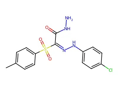 2-[2-(4-Chlorophenyl)hydrazinylidene]-2-[(4-methylphenyl)sulfonyl]acetic acid hydrazide structure