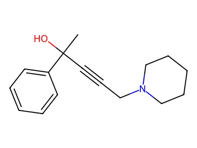 2-Phenyl-5-piperidin-1-ylpent-3-yn-2-ol structure
