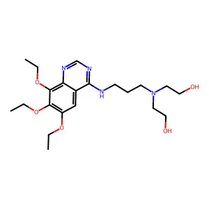 2-[2-Hydroxyethyl-[3-[(6,7,8-triethoxyquinazolin-4-yl)amino]propyl]amino]ethanol structure