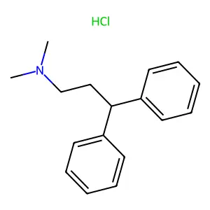 3,3-diphenyl-N-dimethylpropylamine structure