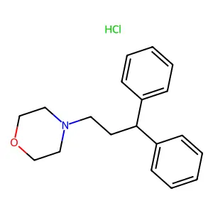 Morpholine, 4-(3,3-diphenylpropyl)-, hydrochloride structure