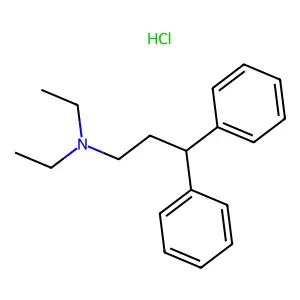 Propylamine, N,N-diethyl-3,3-diphenyl-, hydrochloride structure