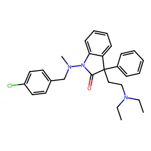 1-((p-Chlorobenzyl)methylamino)-3-(2-(diethylamino)ethyl)-3-phenyl-2-indolinone structure