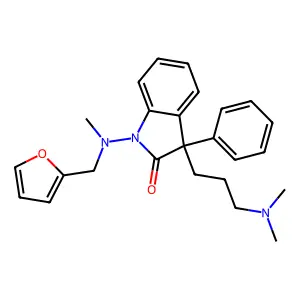2-Indolinone, 3-(3-(dimethylamino)propyl)-1-(furfurylmethylamino)-3-phenyl- structure