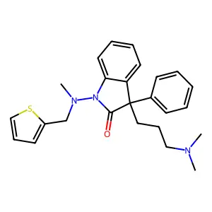 3-(3-(Dimethylamino)propyl)-1-(methyl-2-thenylamino)-3-phenyl-2-indolinone structure