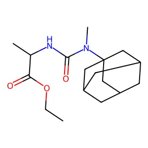 Ethyl 2-(((1-adamantyl(methyl)amino)carbonyl)amino)propanoate structure