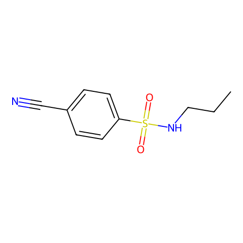 4-cyano-N-propylbenzenesulfonamide structure