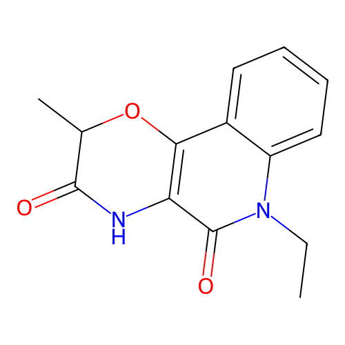 6-Ethyl-2-methyl-4,6-dihydro-2H-[1,4]oxazino[3,2-c]quinoline-3,5-dione structure