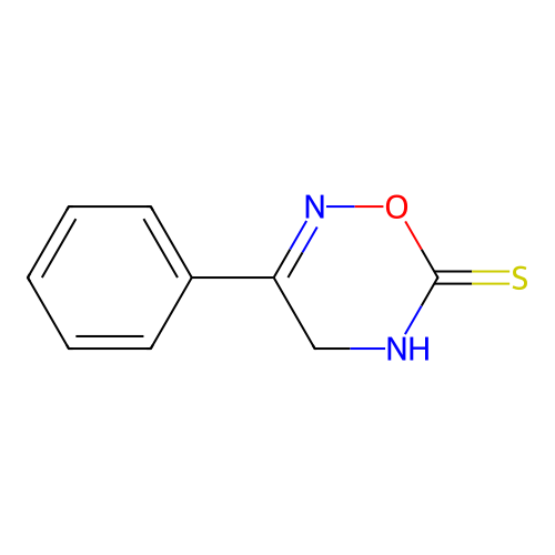 6H-1,2,5-Oxadiazine-6-thione, 4,5-dihydro-3-phenyl- structure
