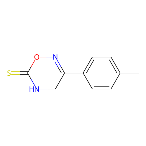 6H-1,2,5-Oxadiazine-6-thione, 4,5-dihydro-3-p-tolyl- structure