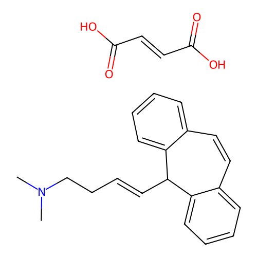 5-Dimethylaminopropylidenemethyldibenzocycloheptene structure