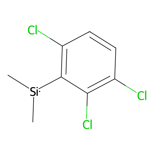 Dimethyl(2,3,6-trichlorophenyl)silane structure