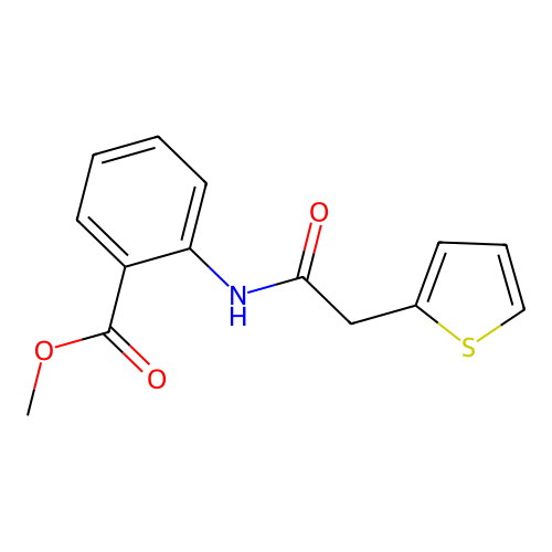 Methyl 2-[(thiophen-2-ylacetyl)amino]benzoate structure