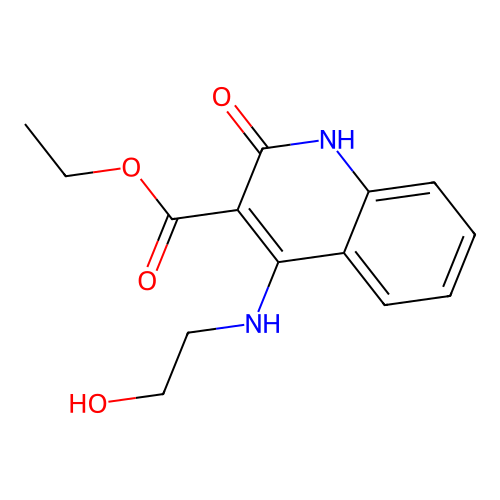 Ethyl 2-hydroxy-4-[(2-hydroxyethyl)amino]quinoline-3-carboxylate structure