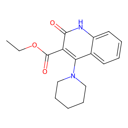 Ethyl 2-oxo-4-(piperidin-1-yl)-1,2-dihydroquinoline-3-carboxylate structure