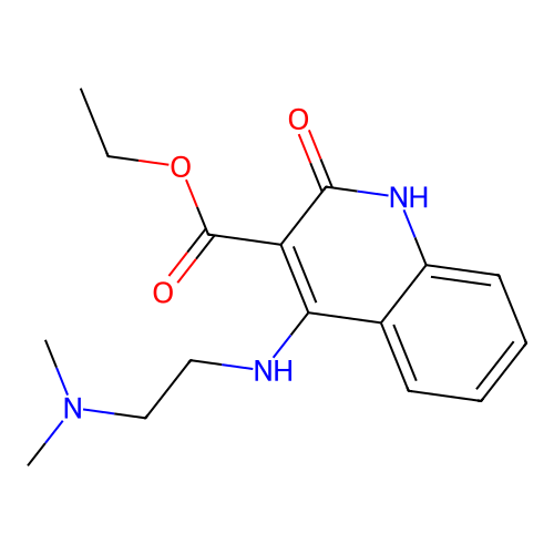 Ethyl 4-{[2-(dimethylamino)ethyl]amino}-2-hydroxyquinoline-3-carboxylate structure