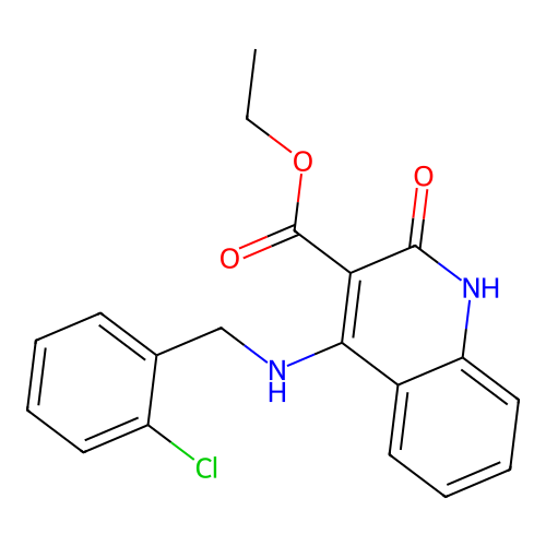 Ethyl 4-[(2-chlorobenzyl)amino]-2-hydroxyquinoline-3-carboxylate structure