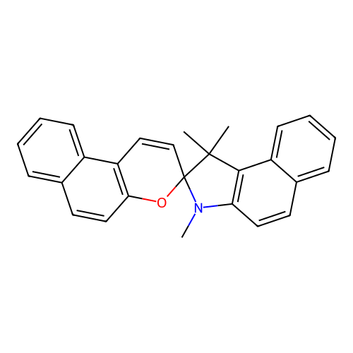1,1,3-Trimethyl-1,3-dihydrospiro[benzo[e]indole-2,3'-benzo[f]chromene] structure