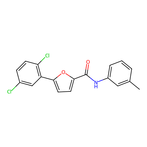 5-(2,5-dichlorophenyl)-N-(3-methylphenyl)furan-2-carboxamide structure