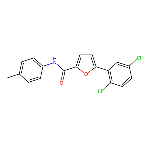 5-(2,5-dichlorophenyl)-N-(4-methylphenyl)furan-2-carboxamide structure