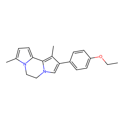 2-(4-Ethoxyphenyl)-1,8-dimethyl-5,6-dihydrodipyrrolo[1,2-a:2',1'-c]pyrazine structure