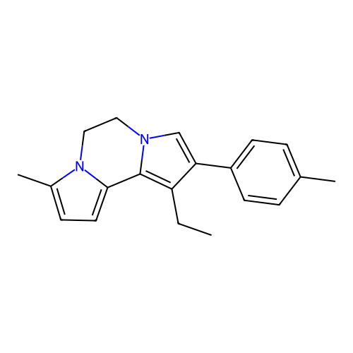 1-Ethyl-8-methyl-2-(4-methylphenyl)-5,6-dihydrodipyrrolo[1,2-a:2,1-c]pyrazine structure