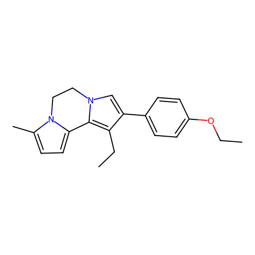 2-(4-Ethoxyphenyl)-1-ethyl-8-methyl-5,6-dihydrodipyrrolo[1,2-a:2',1'-c]pyrazine structure