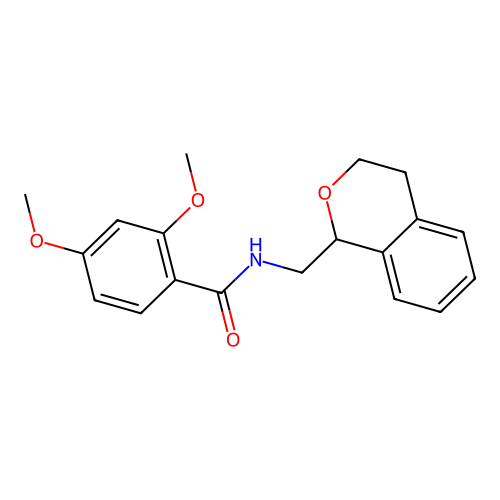 N-(3,4-dihydro-1H-isochromen-1-ylmethyl)-2,4-dimethoxybenzamide structure