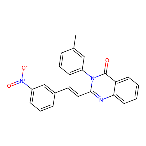 3-(3-methylphenyl)-2-[(E)-2-(3-nitrophenyl)ethenyl]quinazolin-4(3H)-one structure