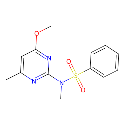 N-(4-methoxy-6-methylpyrimidin-2-yl)-N-methylbenzenesulfonamide structure