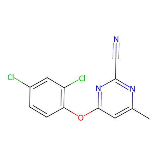 4-(2,4-Dichlorophenoxy)-6-methylpyrimidine-2-carbonitrile structure