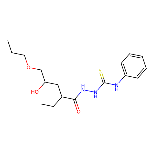 1-[(2-Ethyl-4-hydroxy-5-propoxypentanoyl)amino]-3-phenylthiourea structure