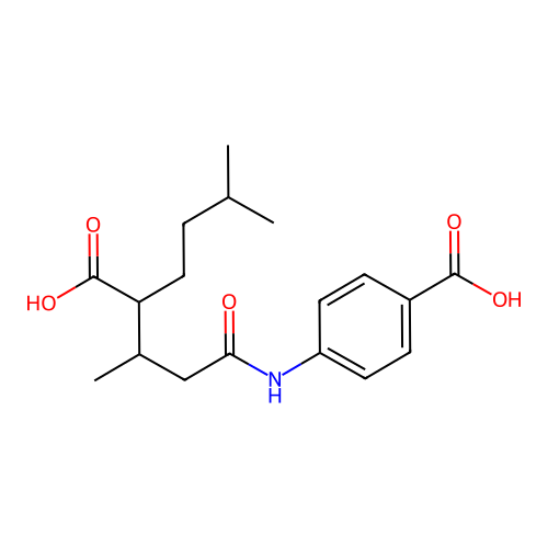 4-[(4-Carboxy-3,7-dimethyloctanoyl)amino]benzoic acid structure