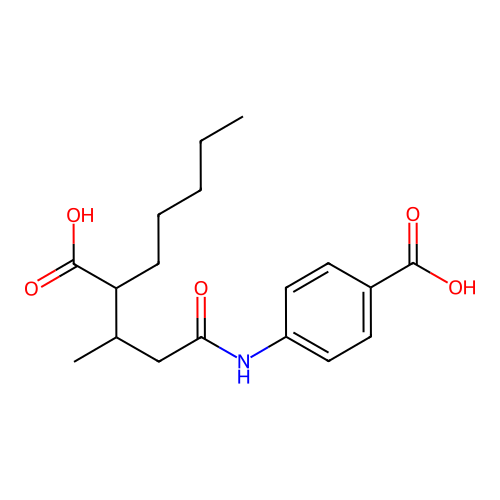 4-[(4-Carboxy-3-methylnonanoyl)amino]benzoic acid structure