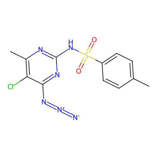 N-(4-azido-5-chloro-6-methylpyrimidin-2-yl)-4-methylbenzenesulfonamide structure